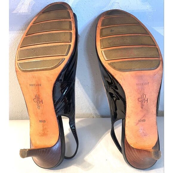 Cole Haan Air Talia Otbow black patent women's size 10.5 Medium peep toe shoe - Picture 9 of 11